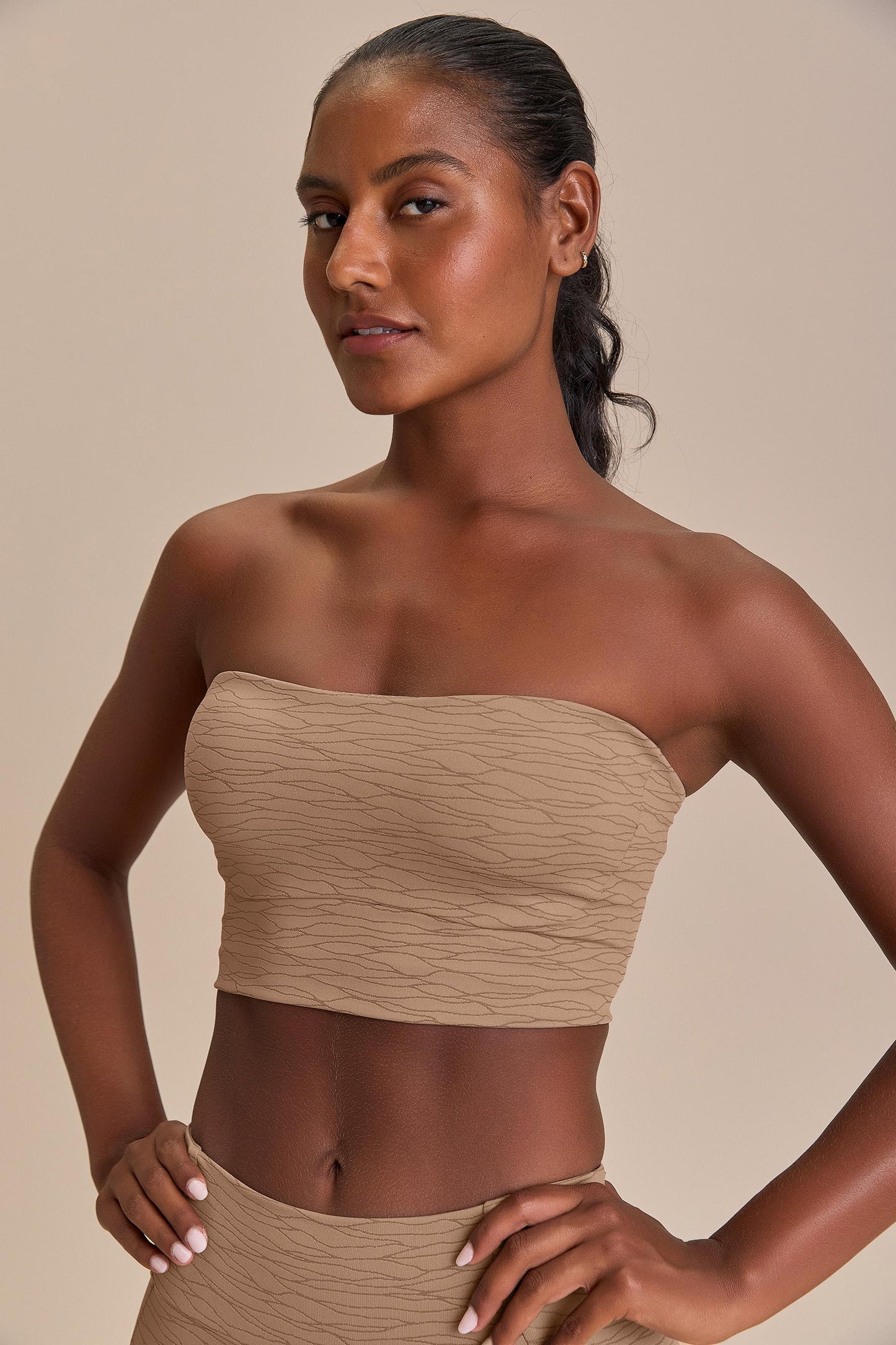 Jacquard Kick Strapless Top