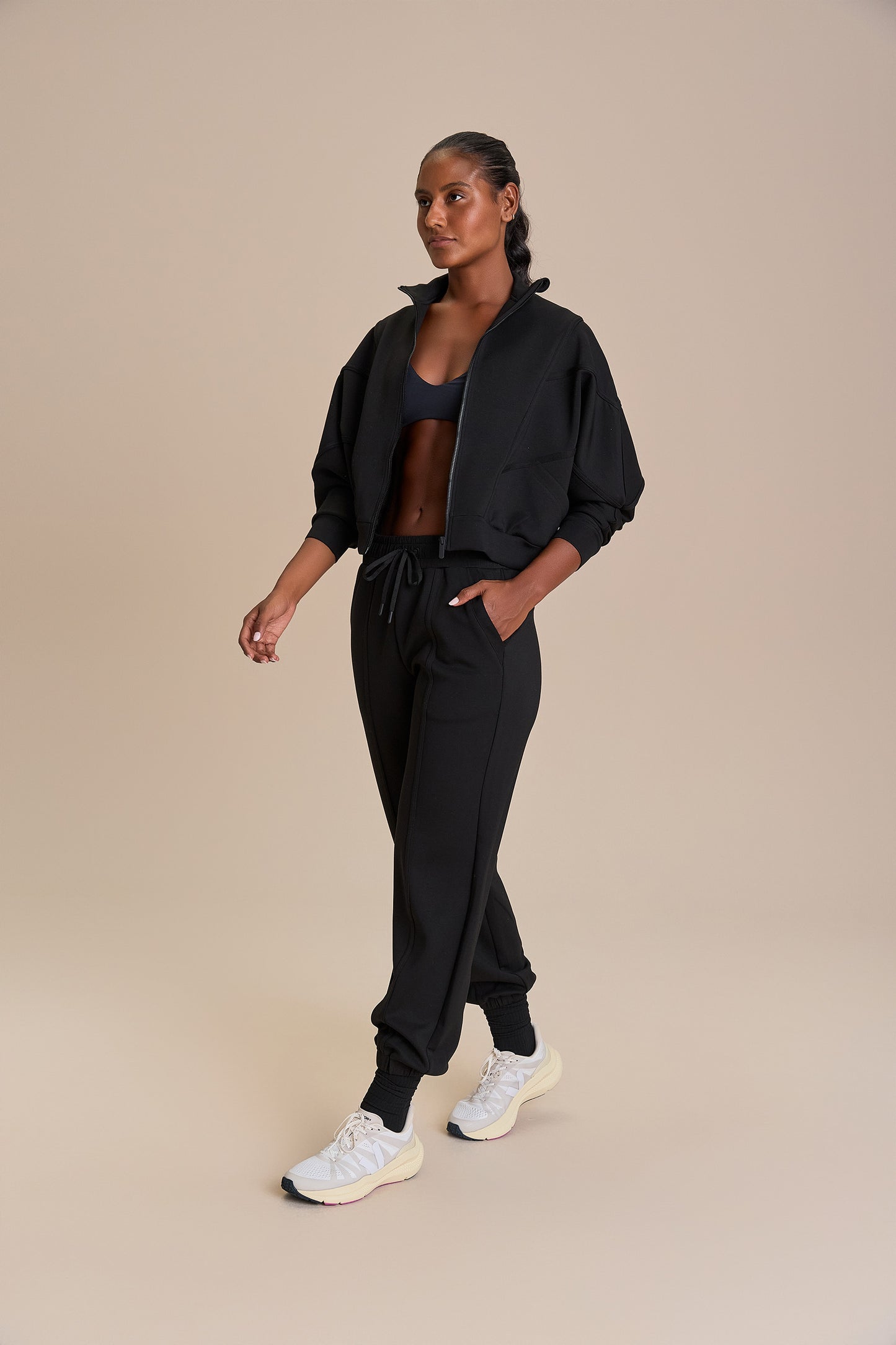 Modal Strips Sweatshirt Jacket