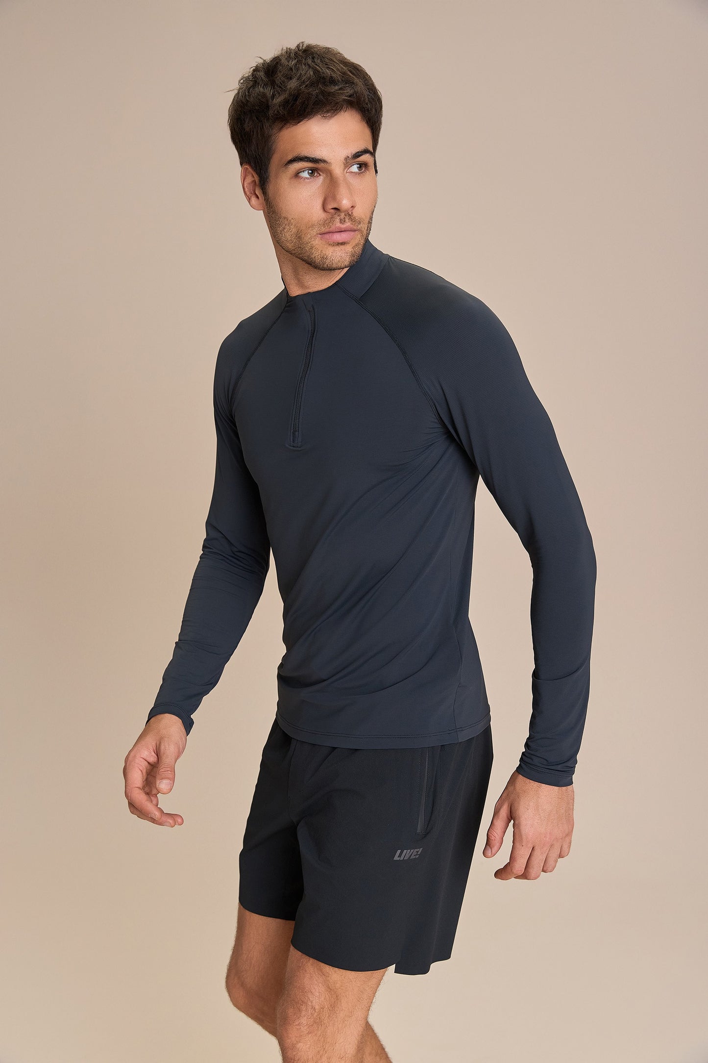 Harmony LS Raglan Zip T-Shirt