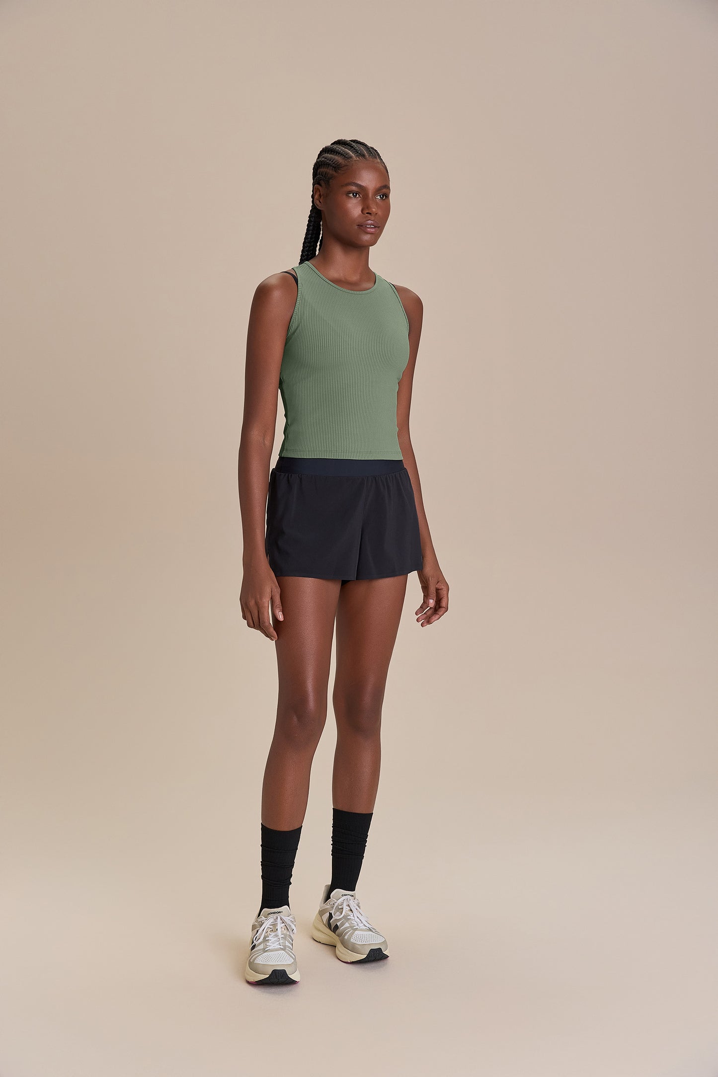 Way Cross Rib Tank Top