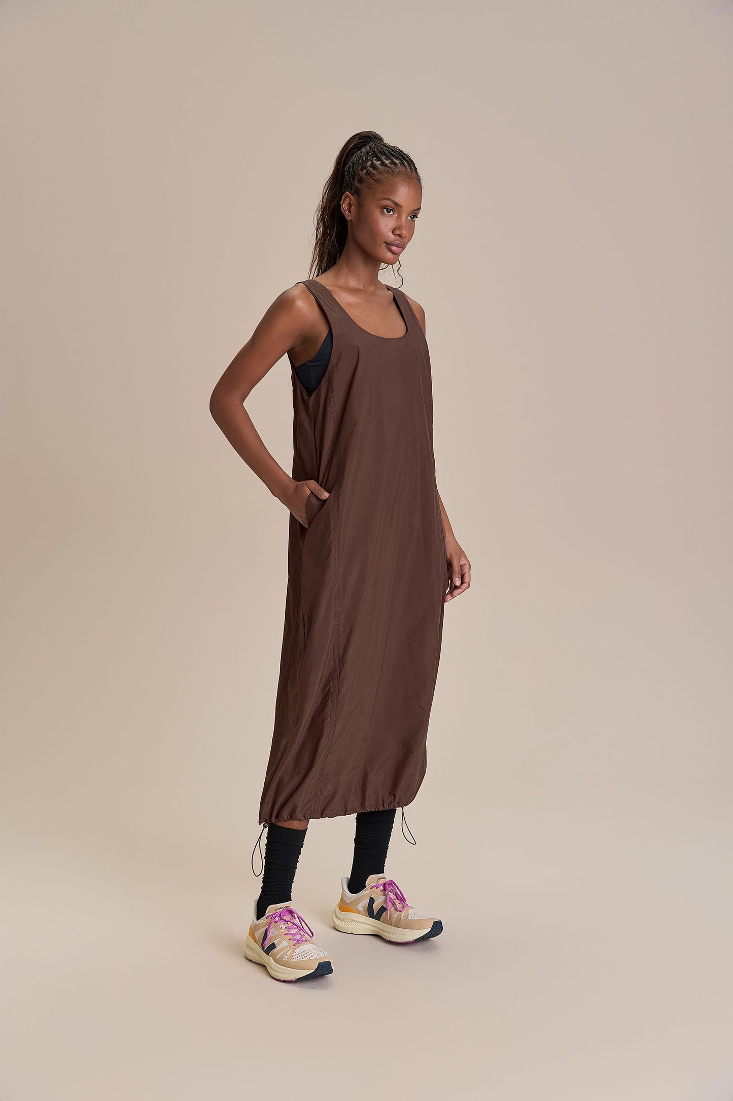Nylon Net Long Dress