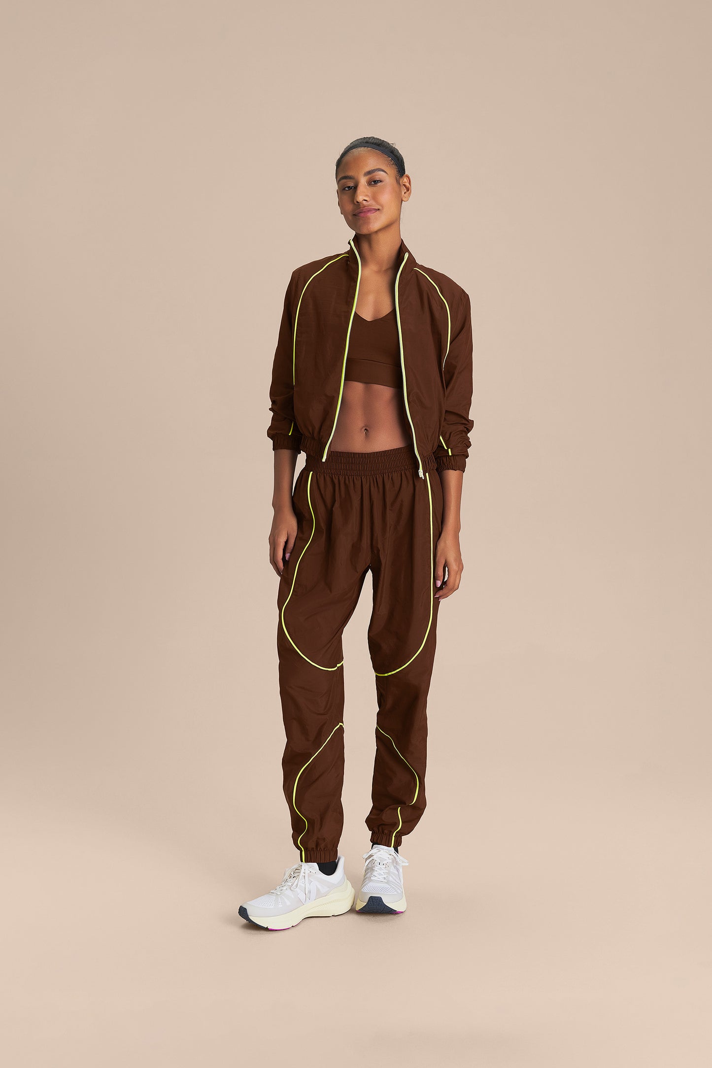 Nylon Net Jogger Pants