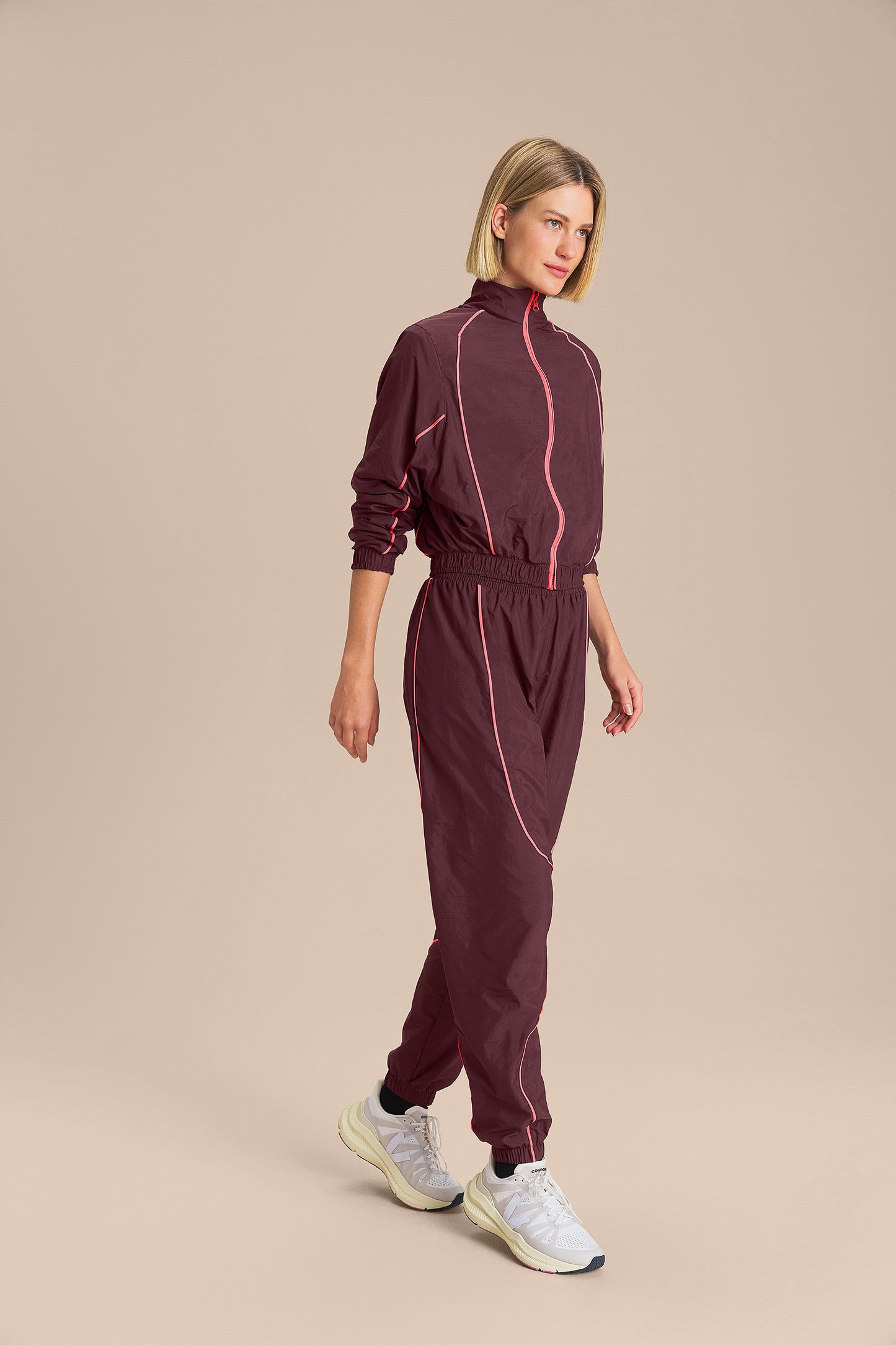 Nylon Net Jogger Pants