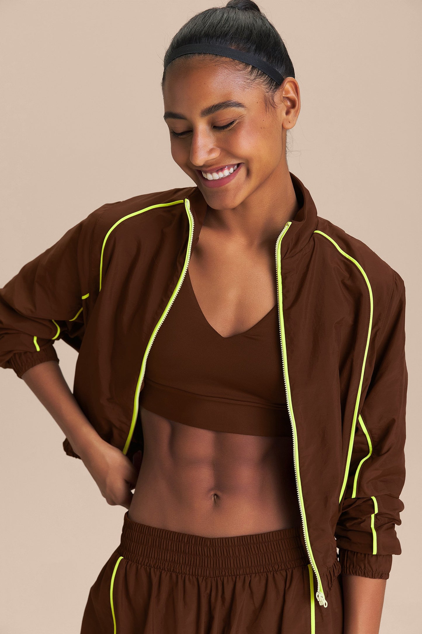 Nylon Net Jogger Pants