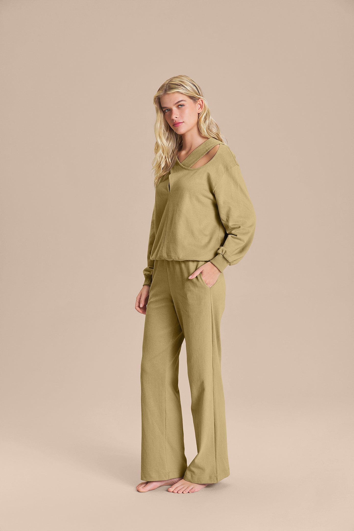 Knit Stone Straight Pants