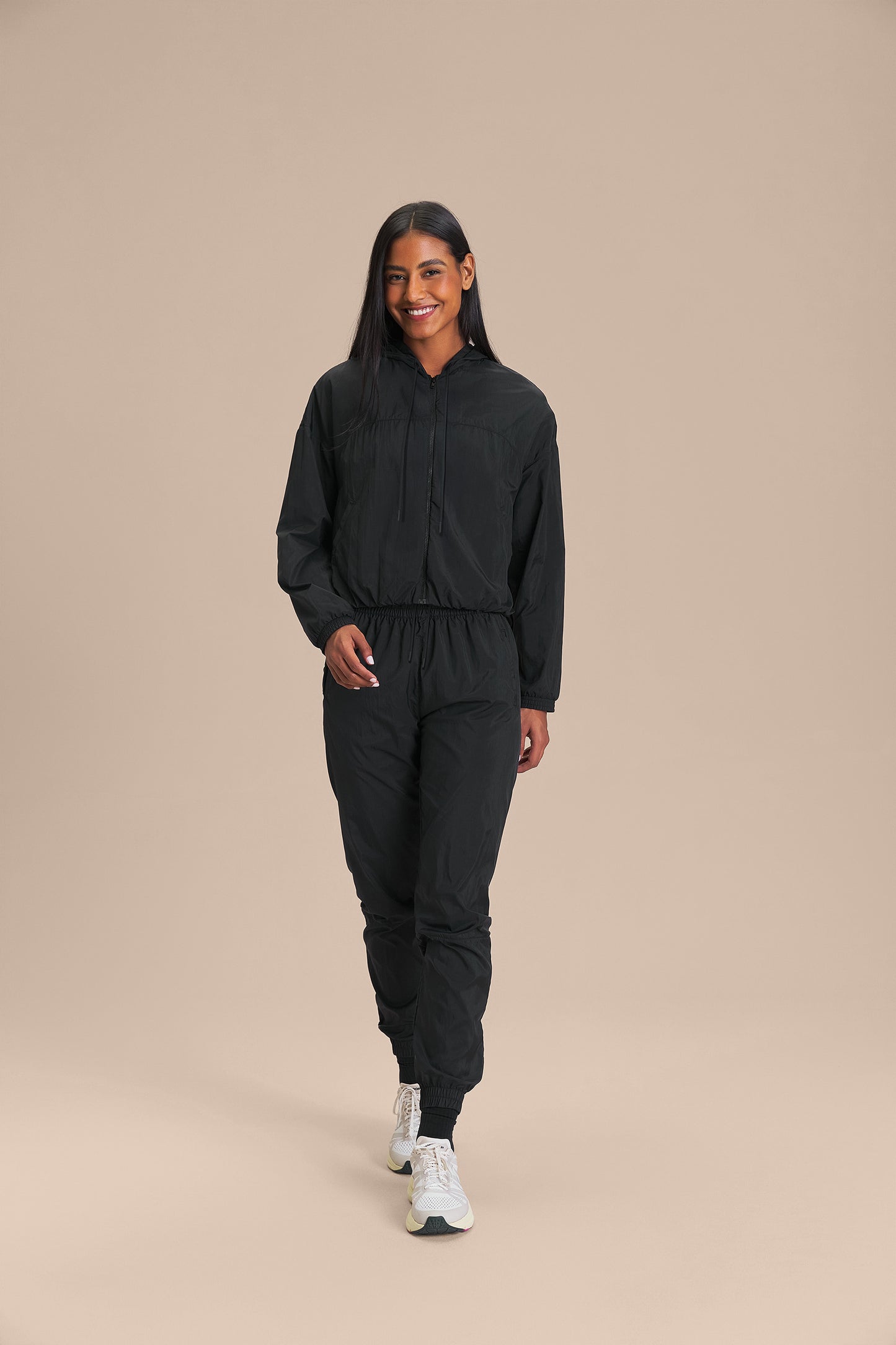 Nylon Net Long Crop Jacket