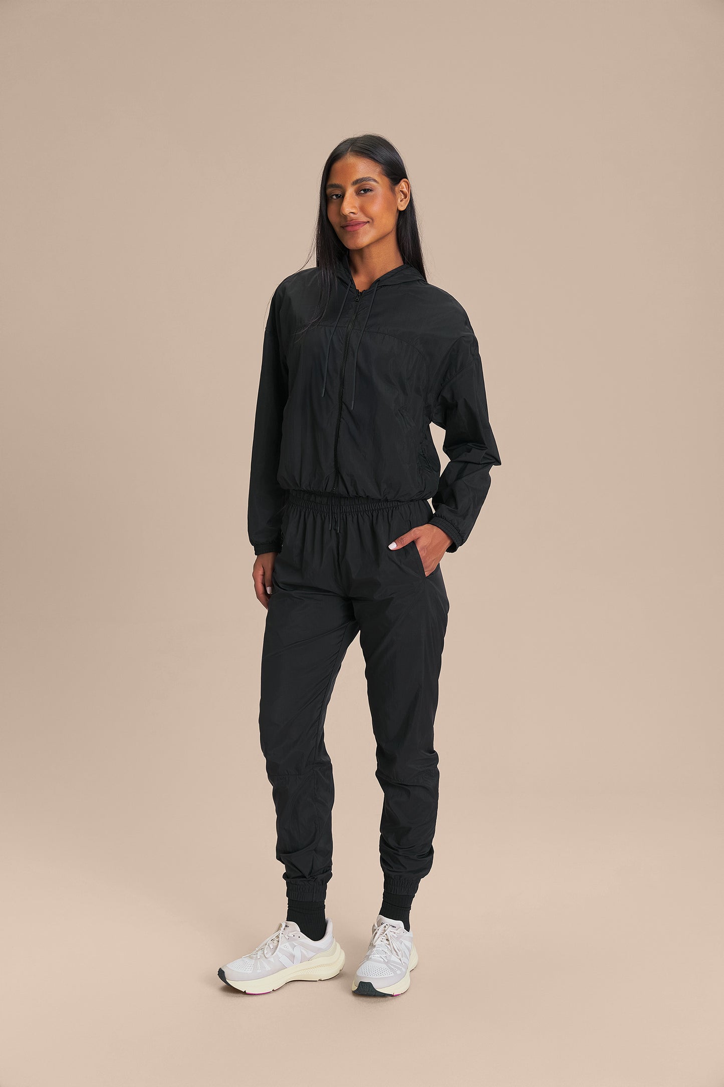 Nylon Net Long Crop Jacket
