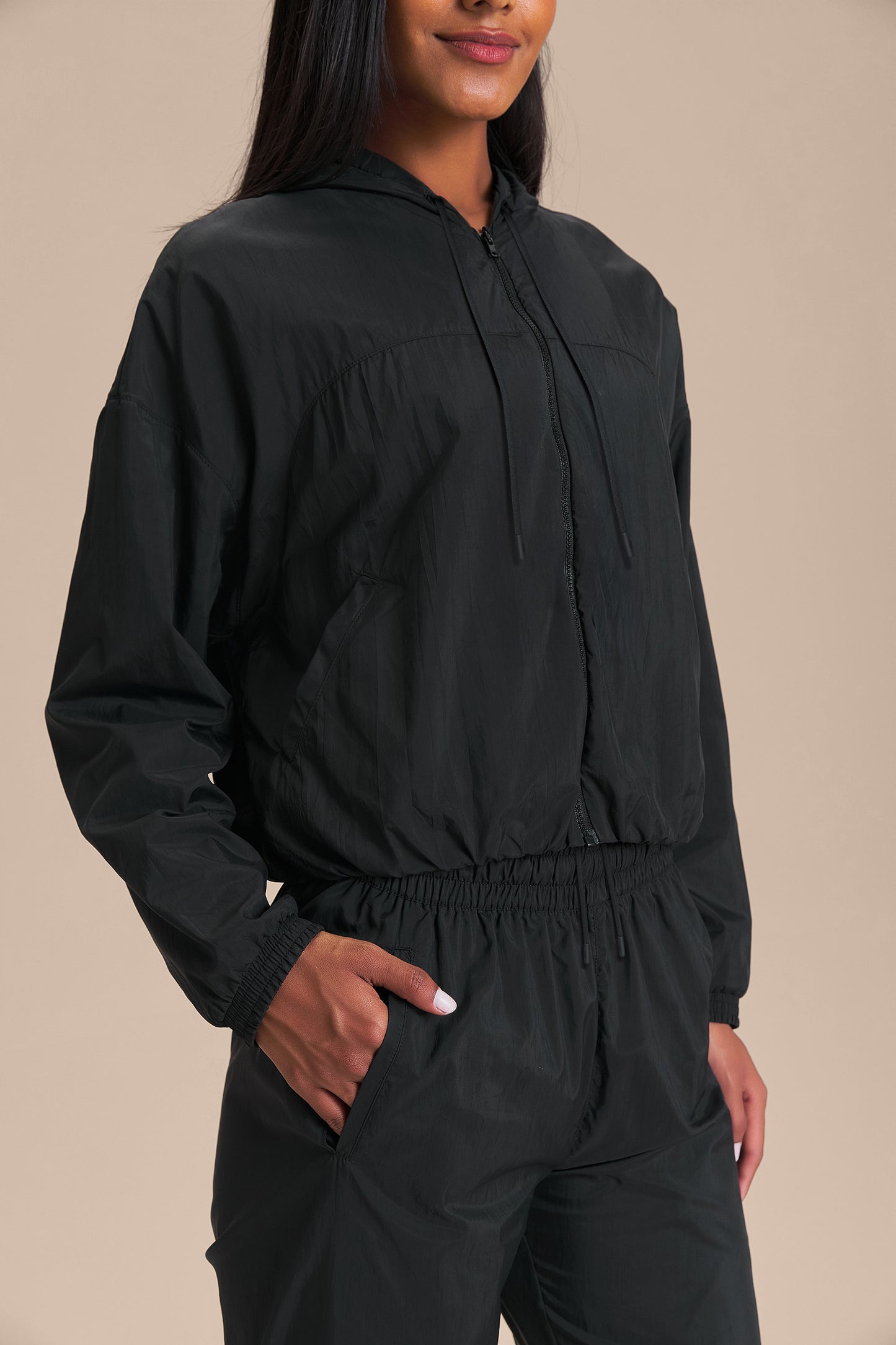 Nylon Net Jogger Pants