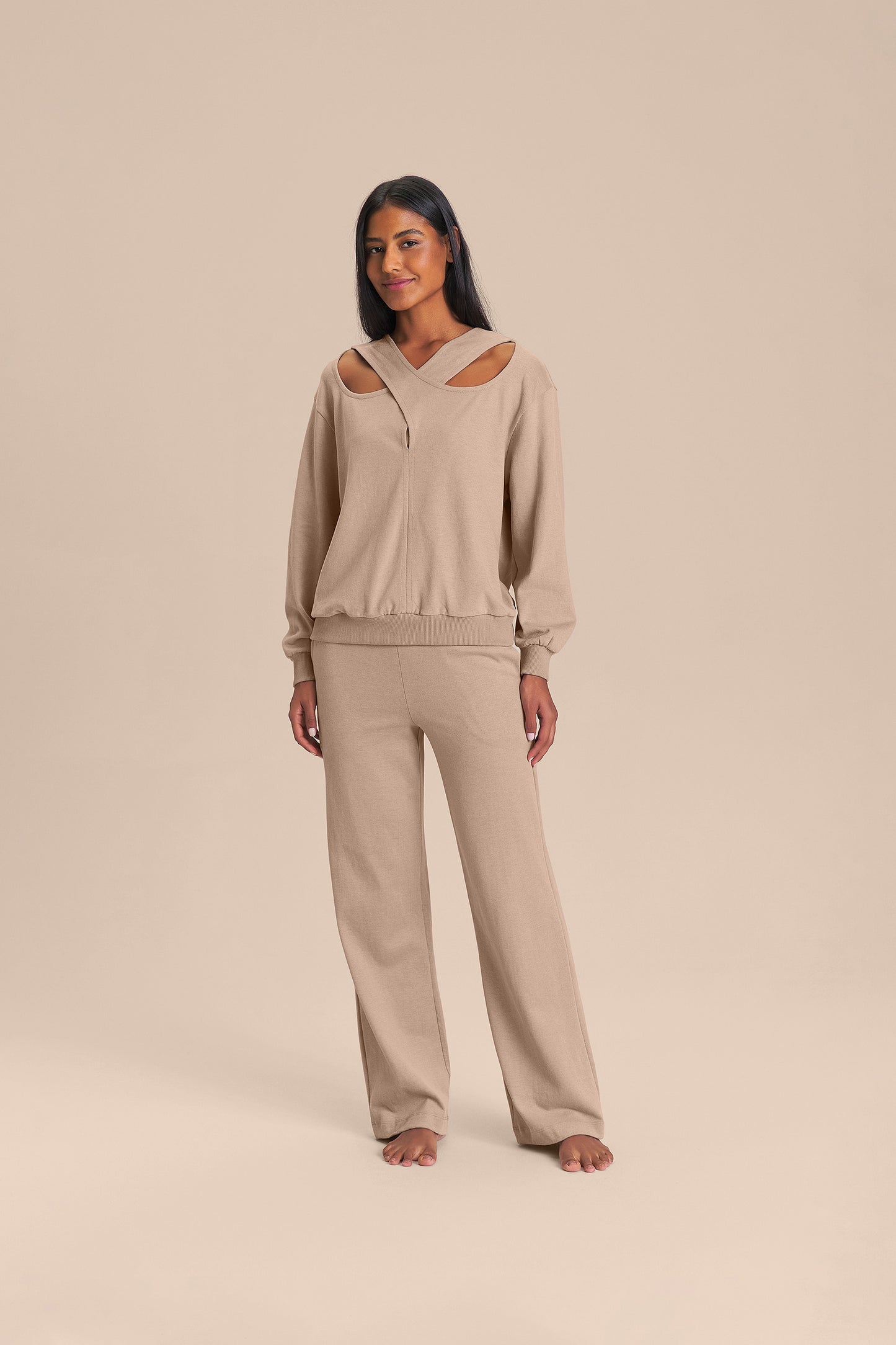 Knit Stone Straight Pants