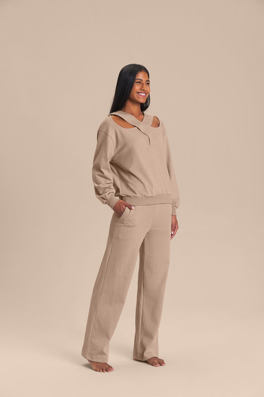 Knit Stone Straight Pants