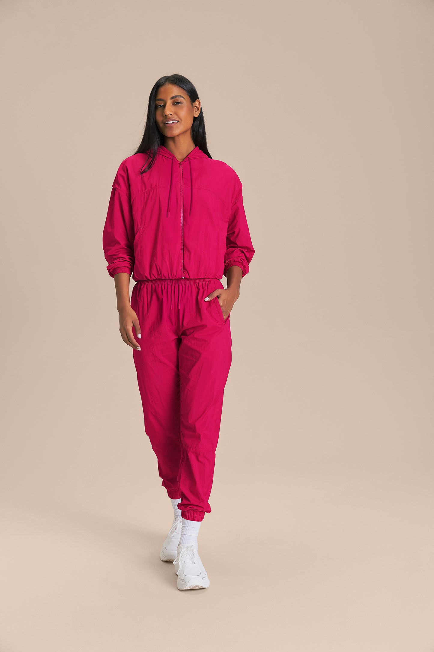 Nylon Net Long Crop Jacket