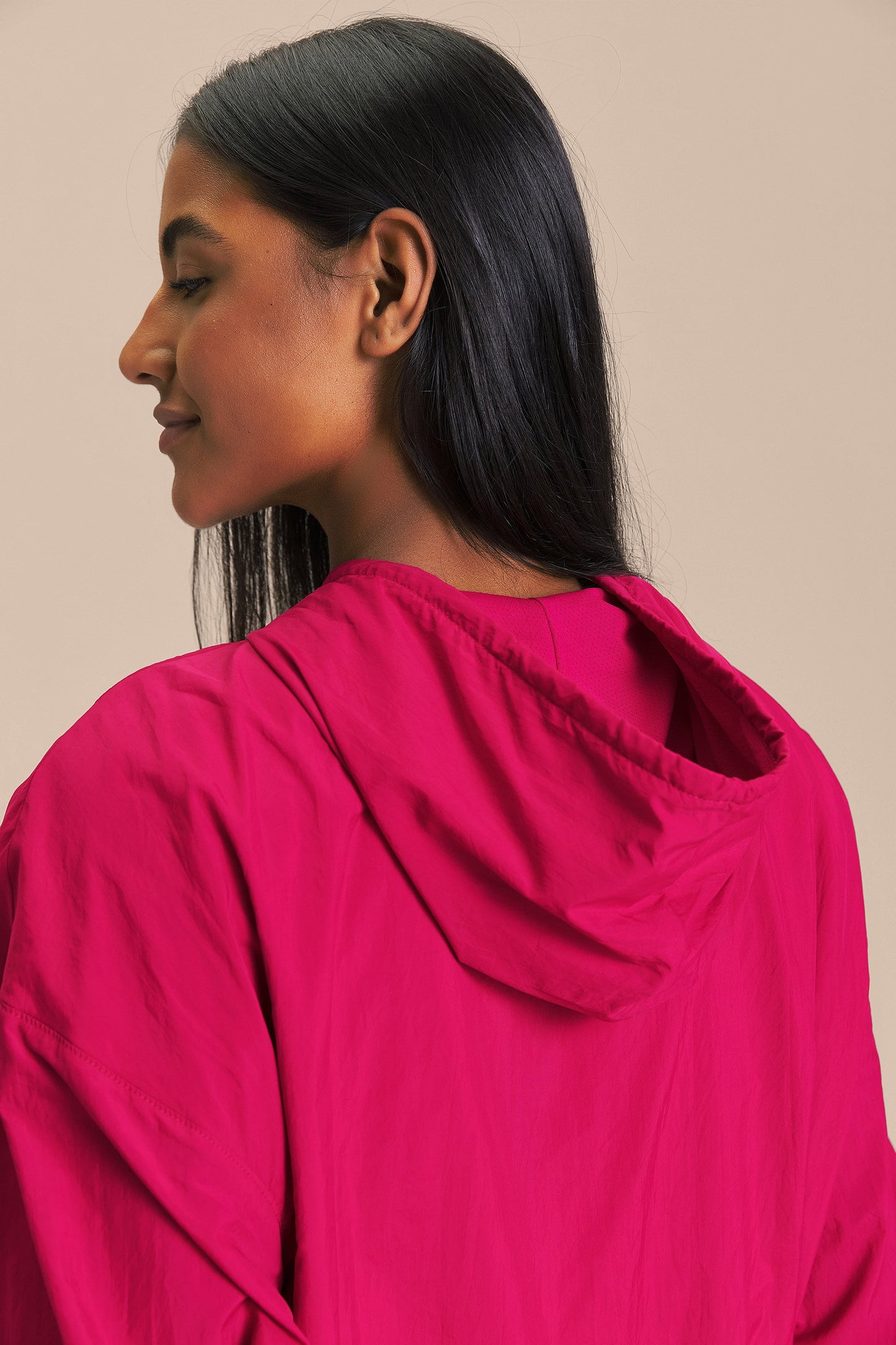Nylon Net Long Crop Jacket