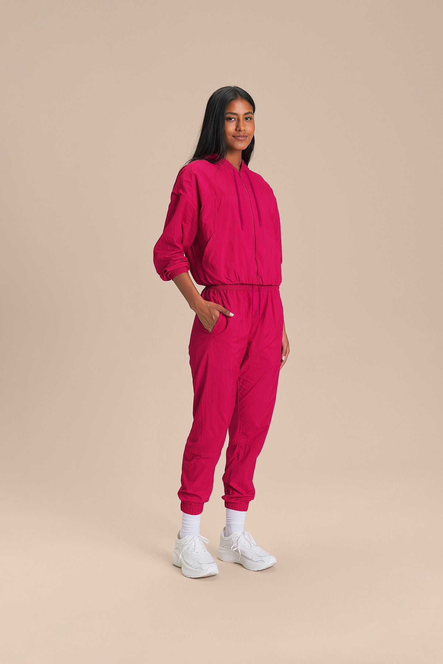 Nylon Net Long Crop Jacket