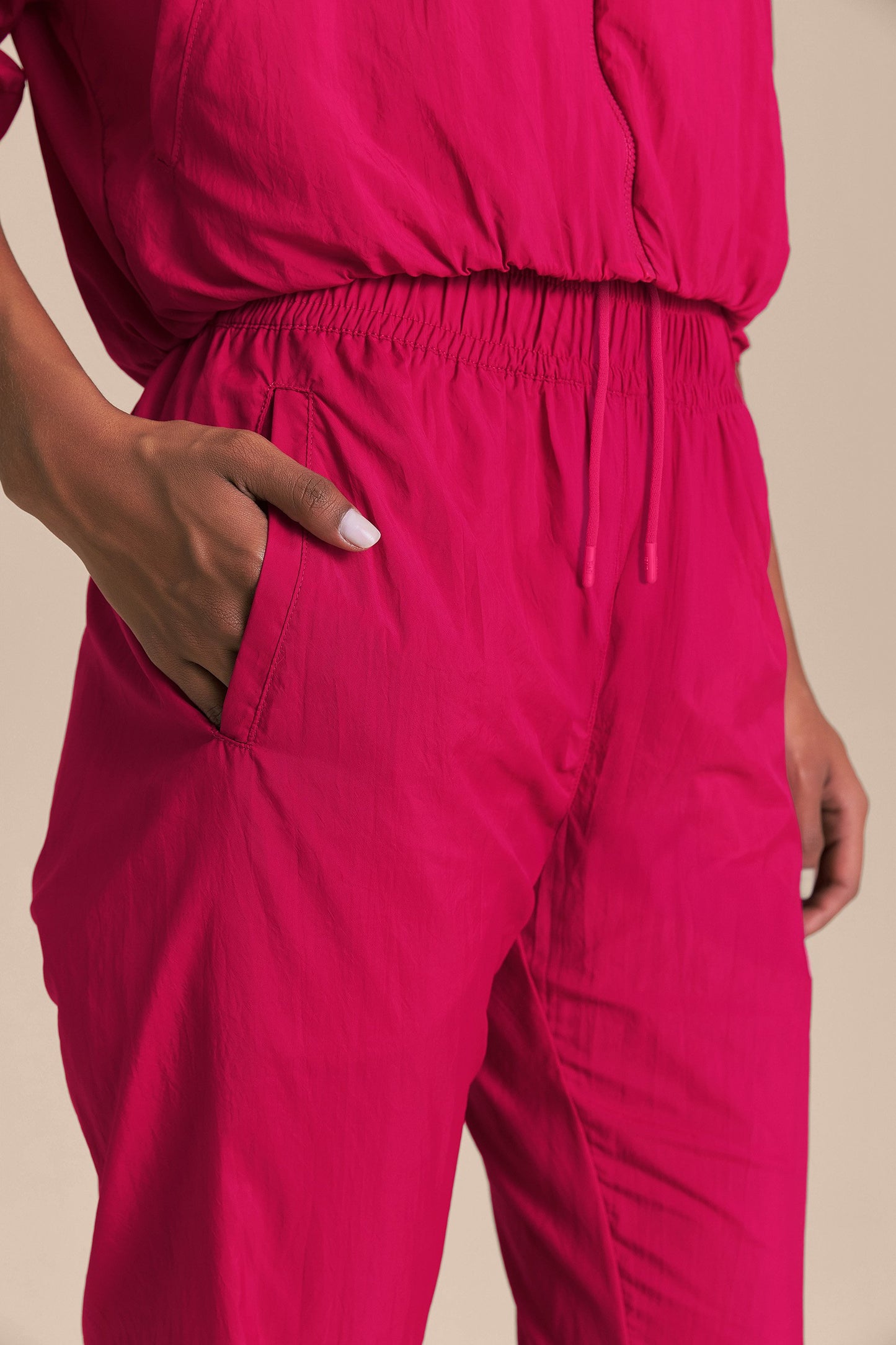 Nylon Net Jogger Pants