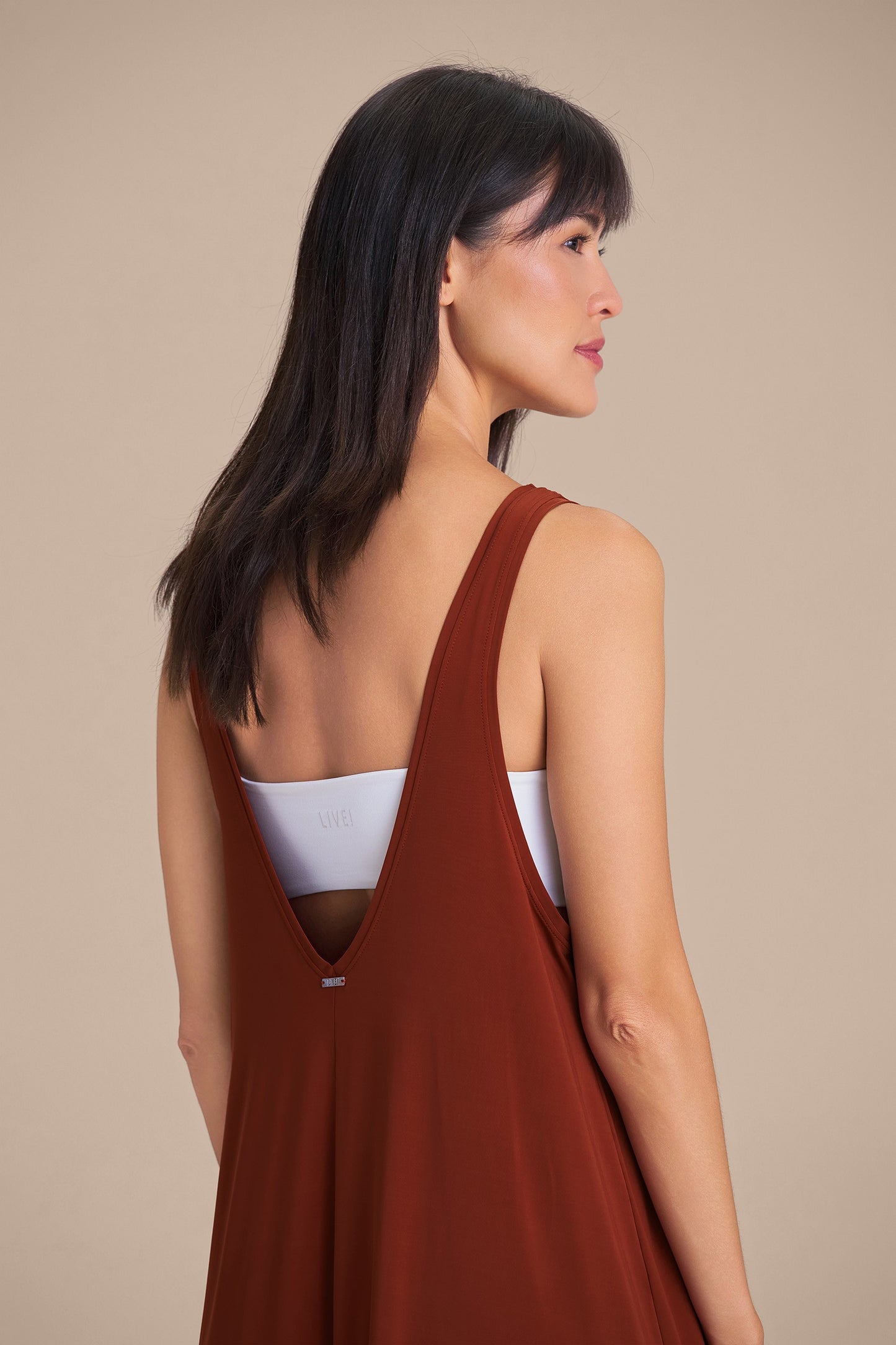 Wide V Long Dress