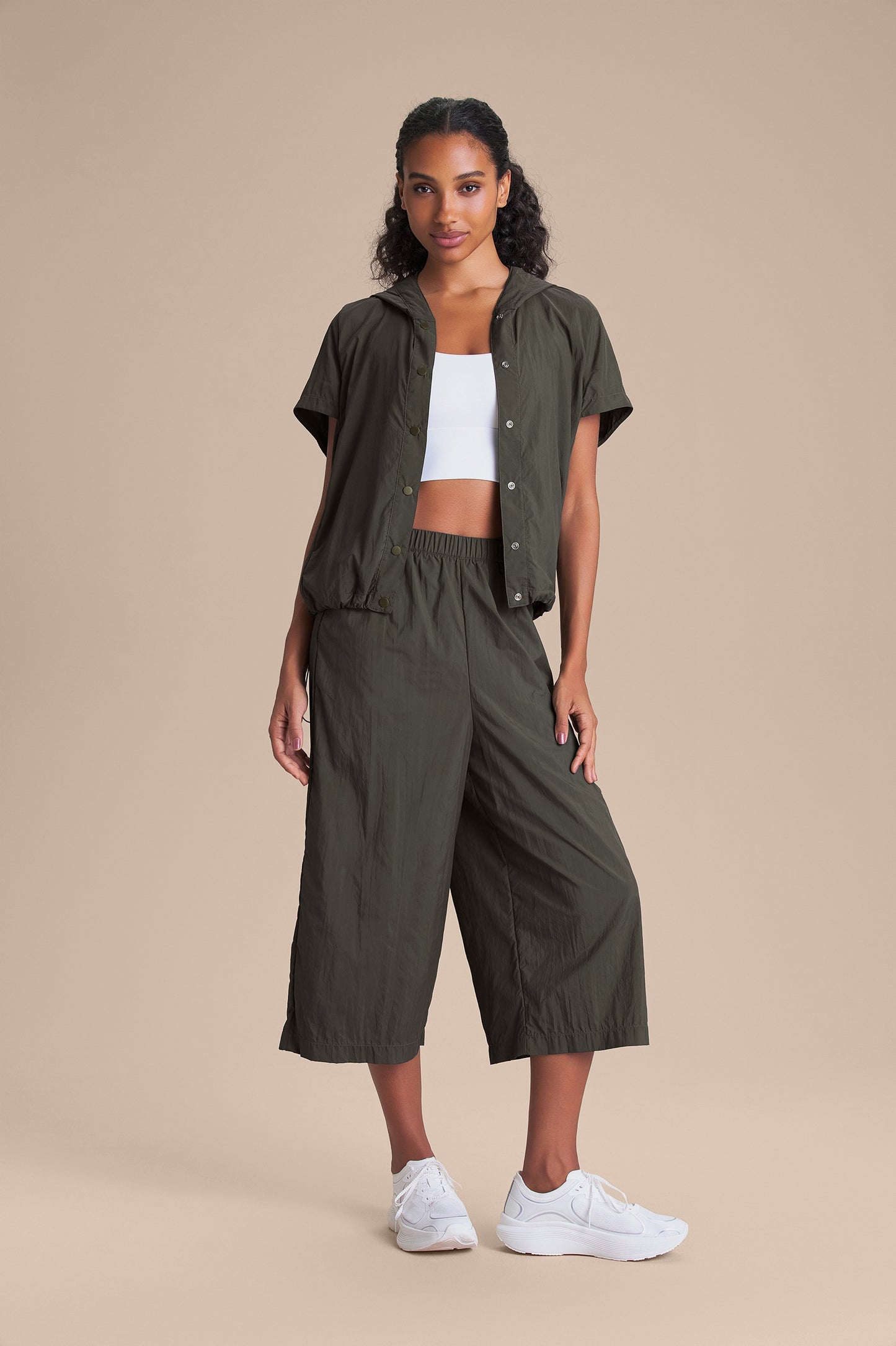Multi Nylon Net Culotte Pants