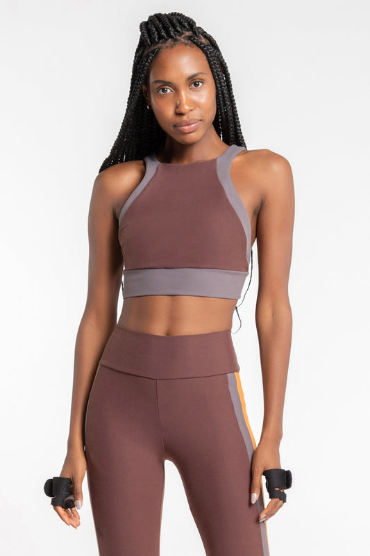 Mix Block Halter Top