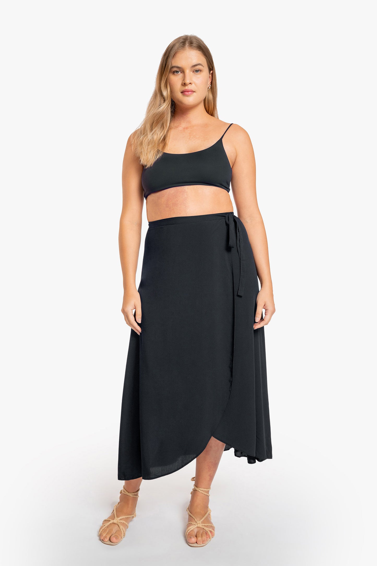 Essential Wrap Midi Skirt