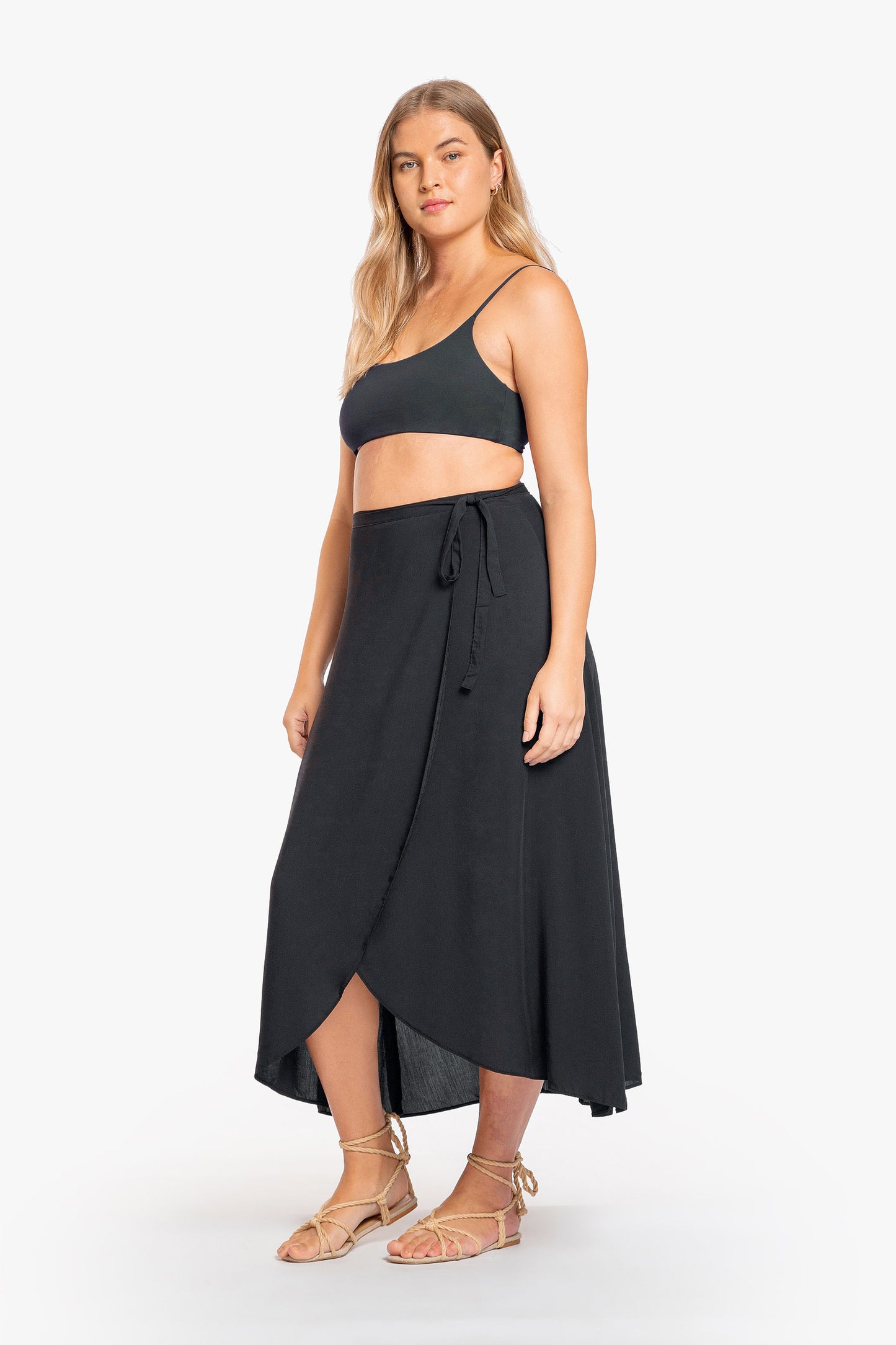 Essential Wrap Midi Skirt