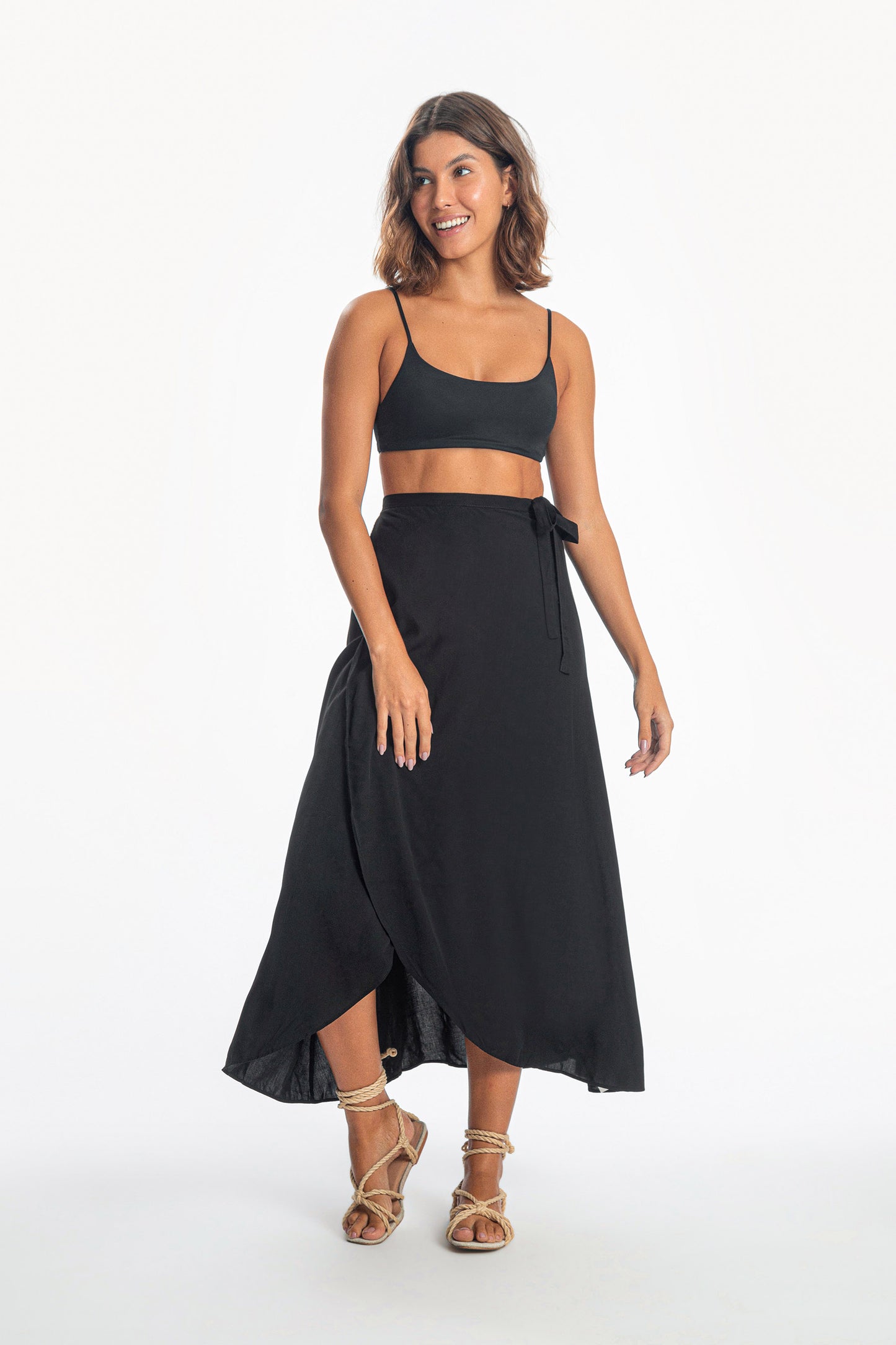 Essential Wrap Midi Skirt