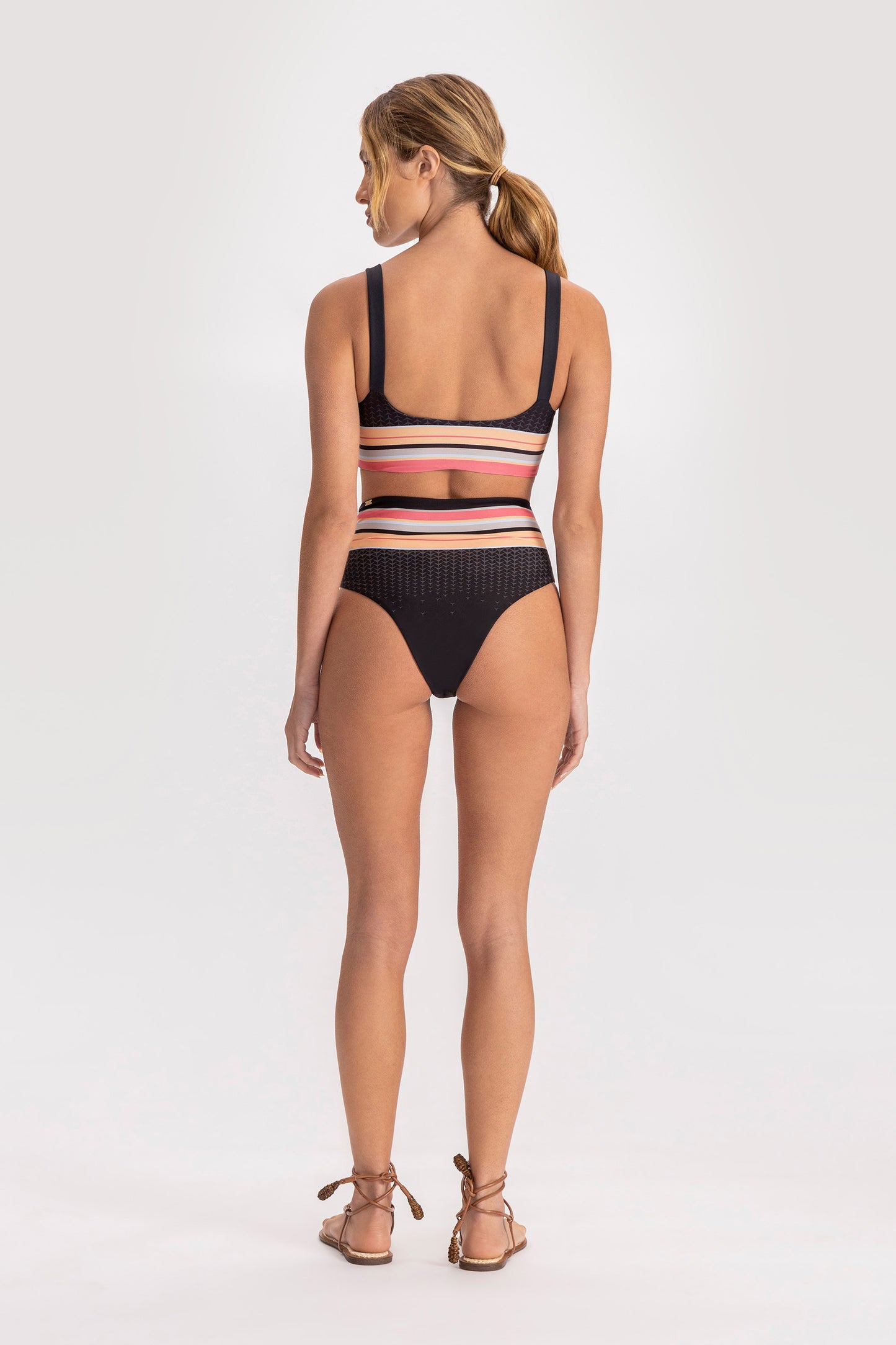 Strippy High Rise Hot Pant