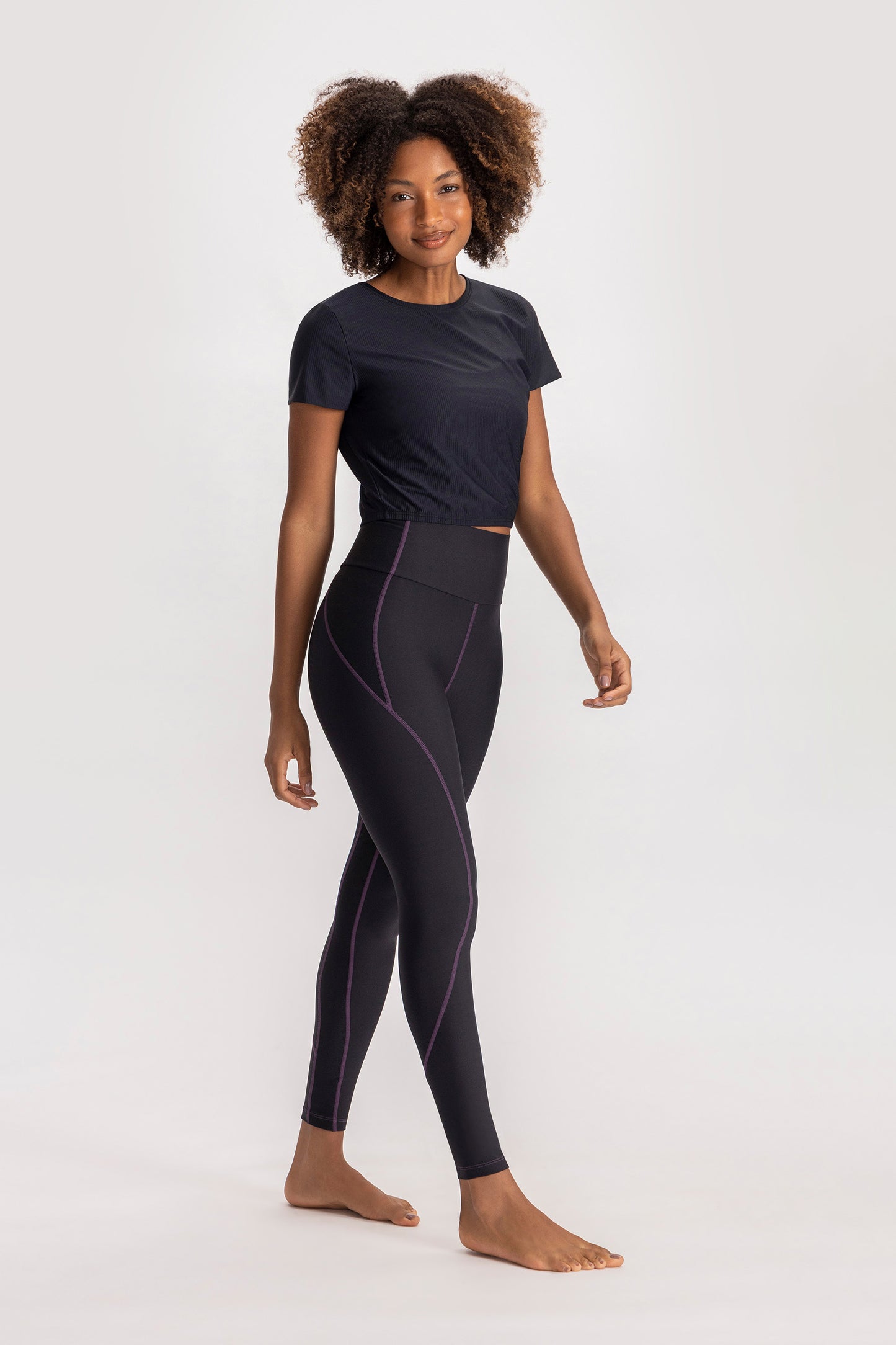 Ribbed Cropped T-Shirt