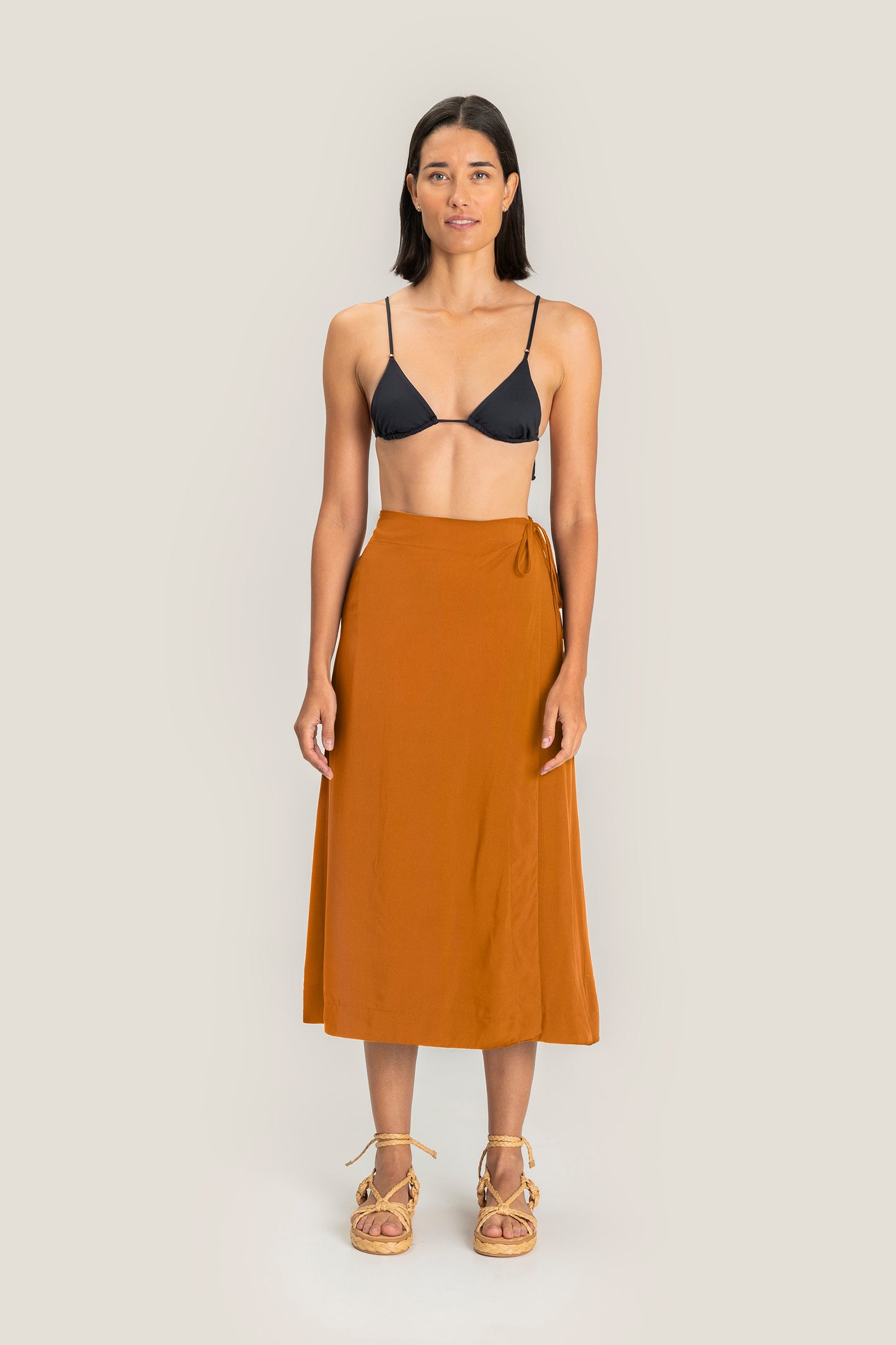 Flora Wrap Midi Skirt