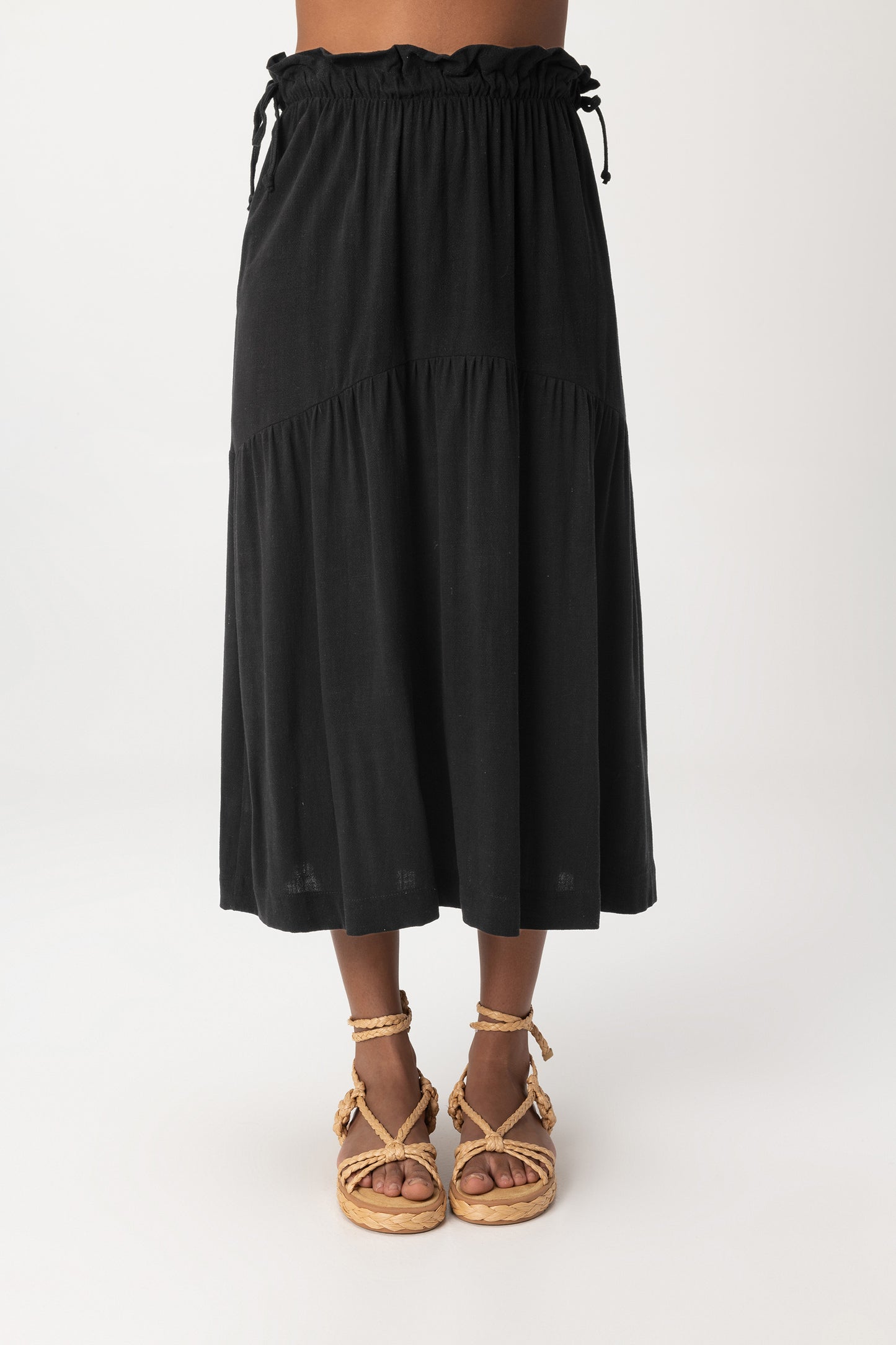 Sandy Tie Midi Skirt