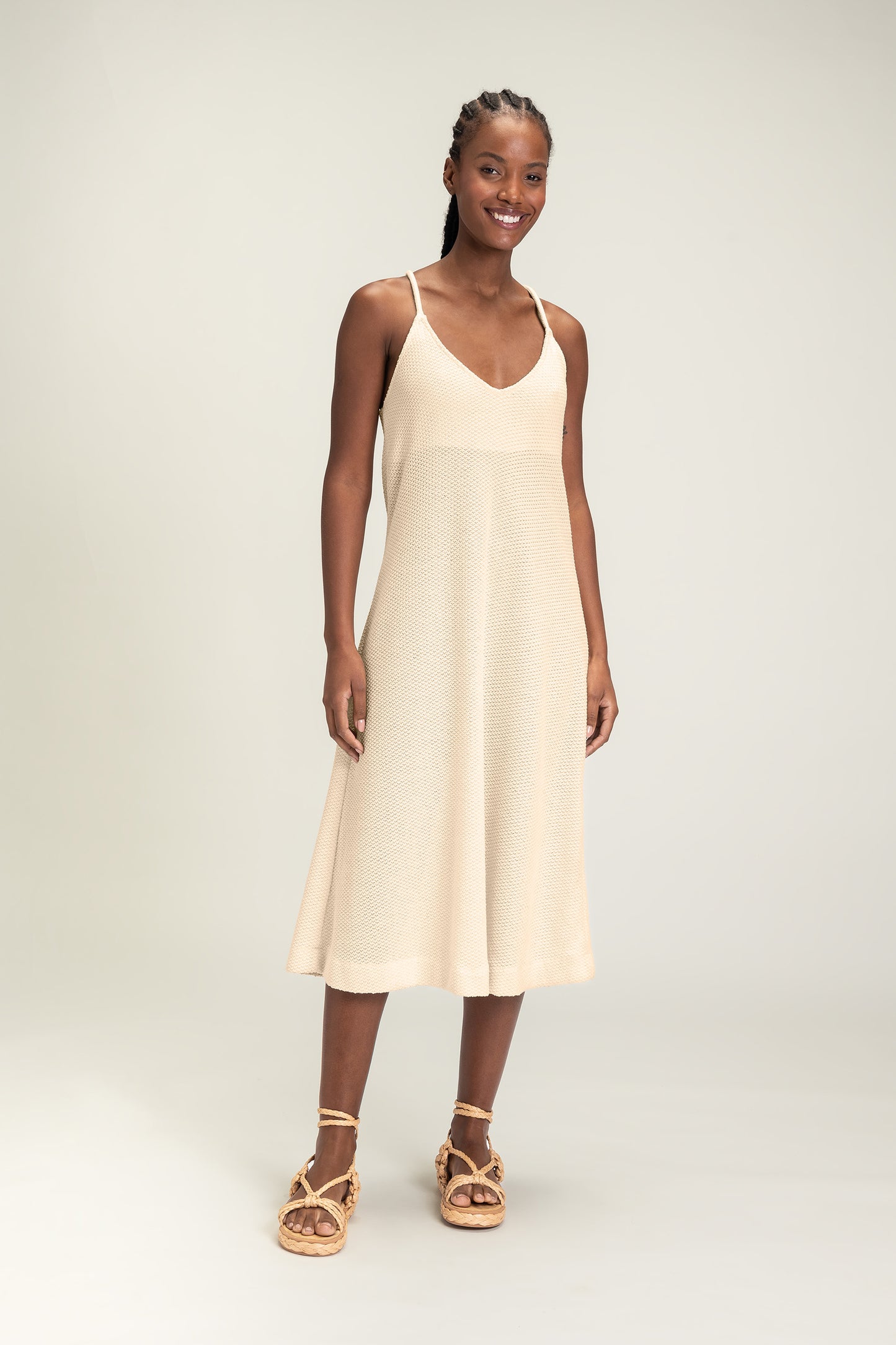 Cross Back Strappy Dress