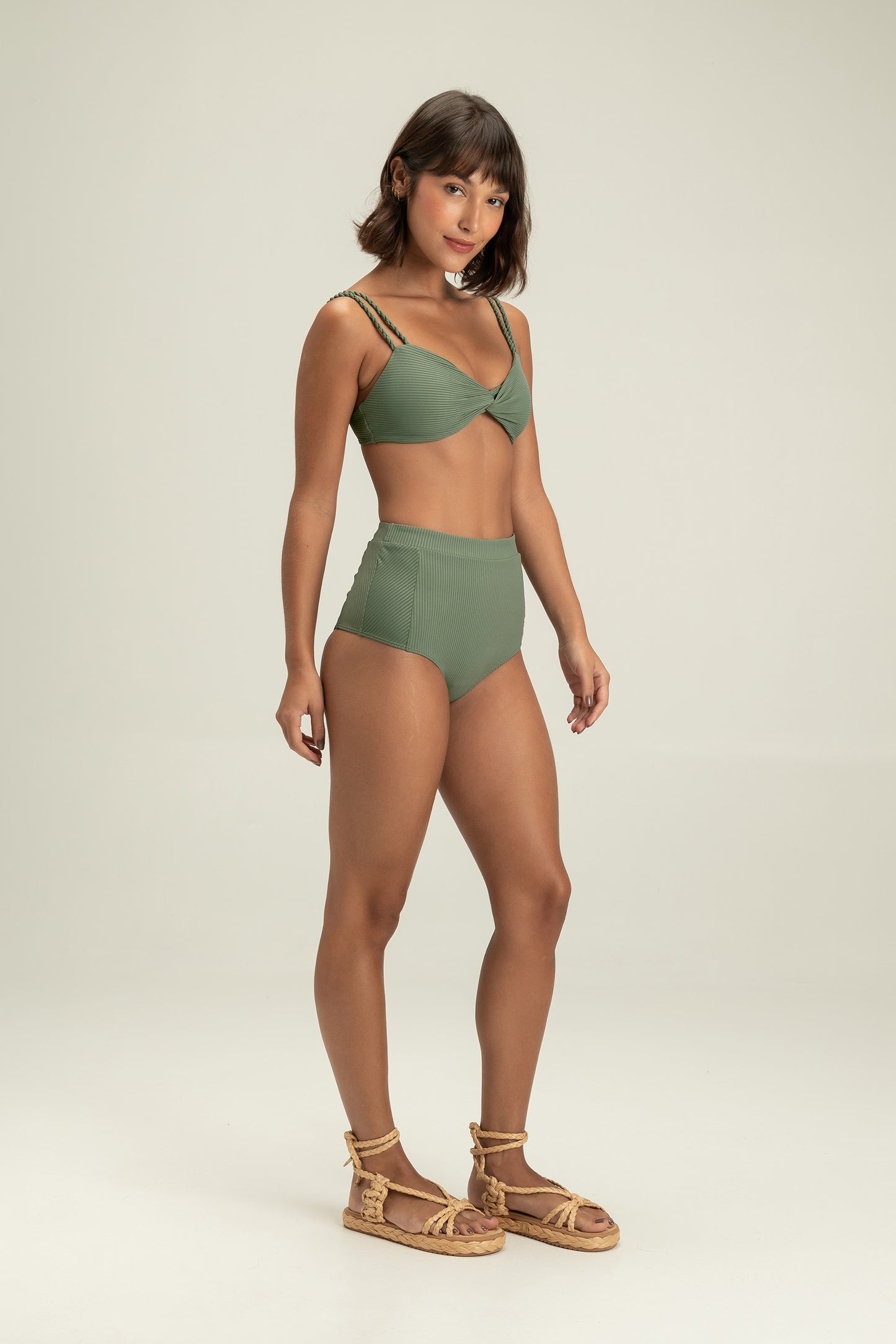 Rib Way Hot Pant Bottom