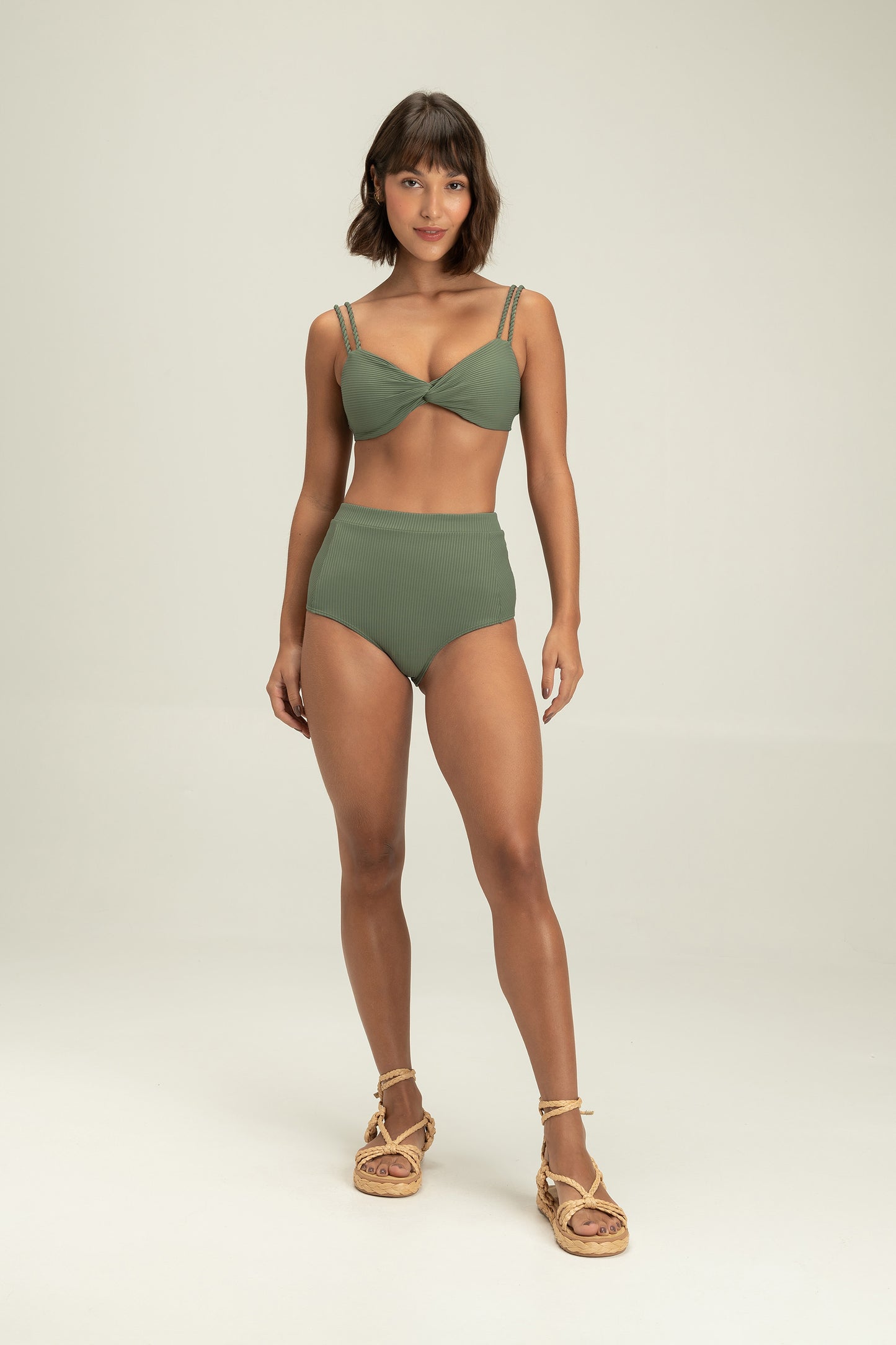 Rib Way Hot Pant Bottom