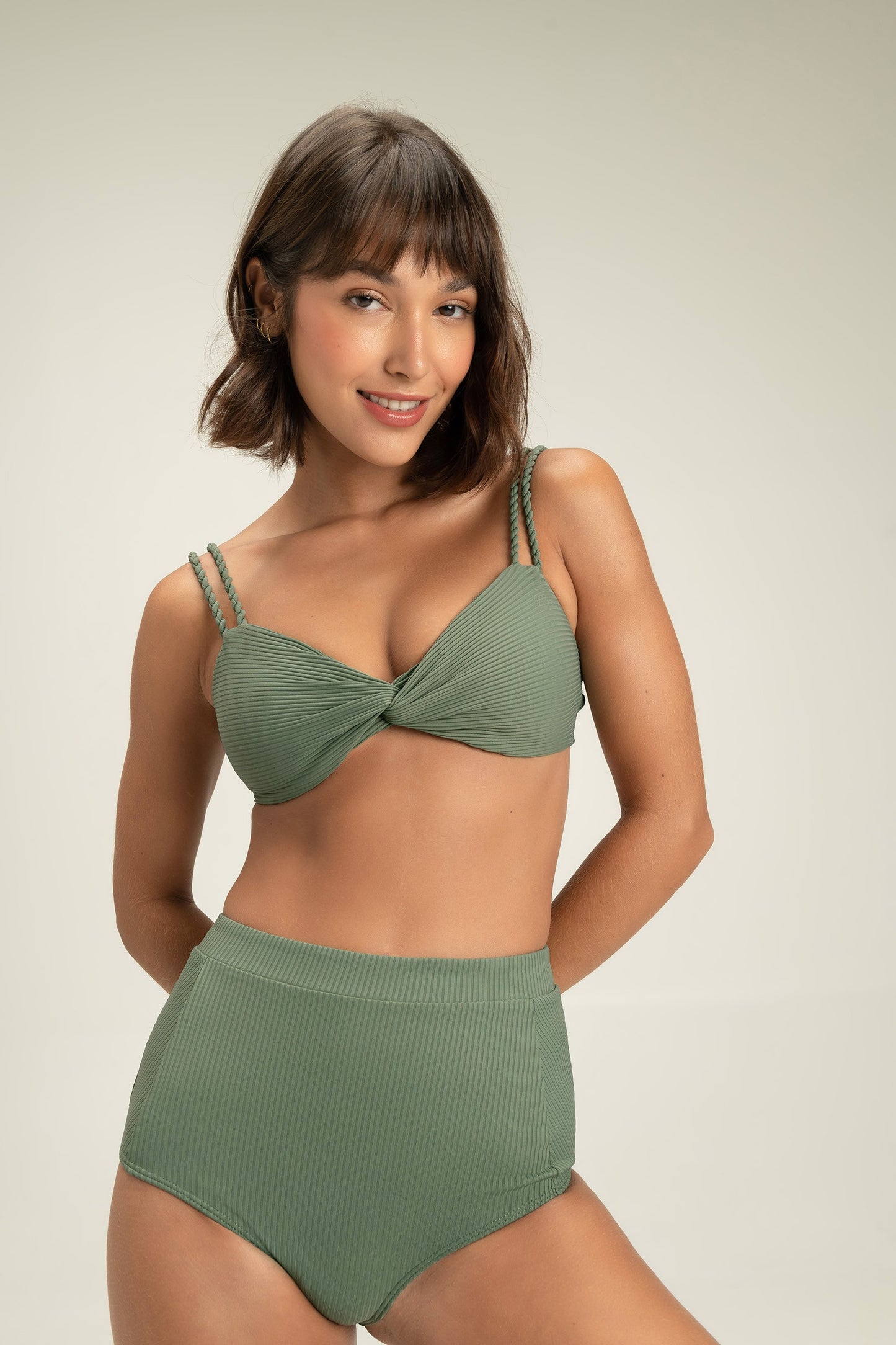 Rib Way Hot Pant Bottom